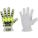 DRIVER GLOVE, HIGH VIS, KEYSTONE THUMB, SZ 2X-LARGE/11, WHITE/BLACK, GOATSKIN/TPR/ARAMID, PR