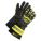 WINTER GLOVES, OIL RESIST/GAUNTLET CUFF/HI-VIS, SZ MEDIUM/8, BLACK/GREEN, THINSULATE/GOATSKIN/TPR