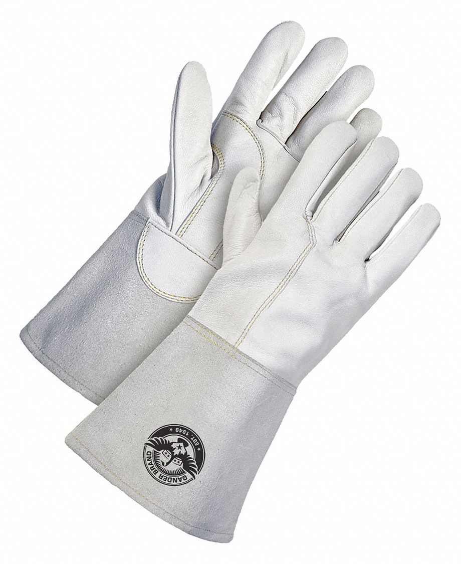 WELDING GLOVES, MIG/TIG, SM/7, PEARL WHITE, GOATSKIN/COWHIDE/KEVLAR, PAIR