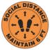Social Distance - Maintain 6 Ft. Footprint Symbol Floor Sign