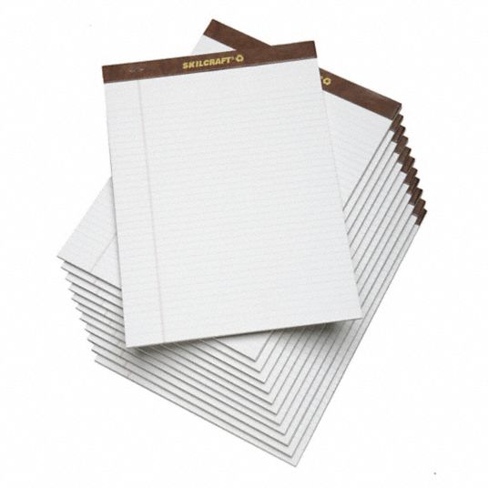 Legal Pads, Notepad Binding, 50 sheets. 8-1/2 x 11