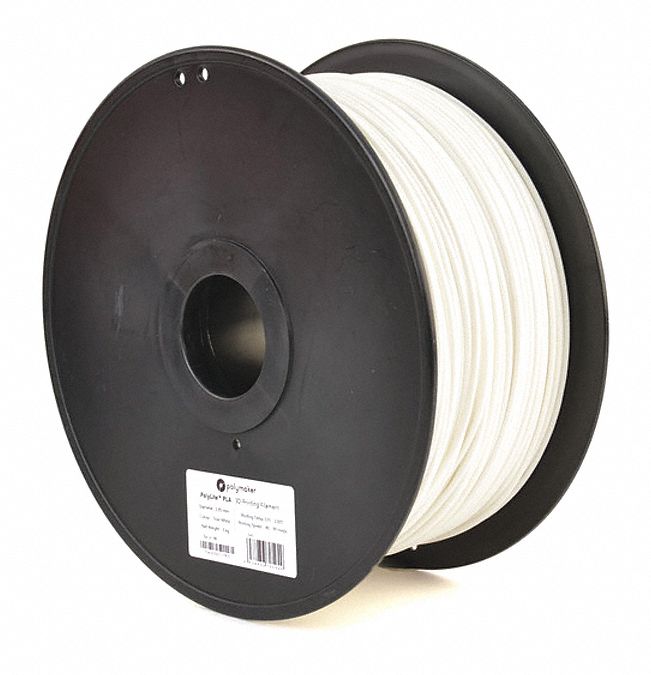 3D Printing Filament: PolyLite, PLA, 2.85 mm, 3.00 kg, True White
