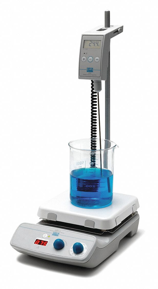 Hot Plate Stirrer: 1 Positions, 7 in Plate Wd, 7 in Plate Lg, Rectangular, Ceramic