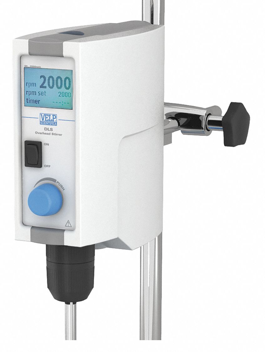 Velp Scientific Overhead Stirrer 50 To 00 Rpm 25 L Volume 25 000 Cps Max Viscosity 40 Ncm 110 230 Variable 56lk54 F1a0155 Grainger