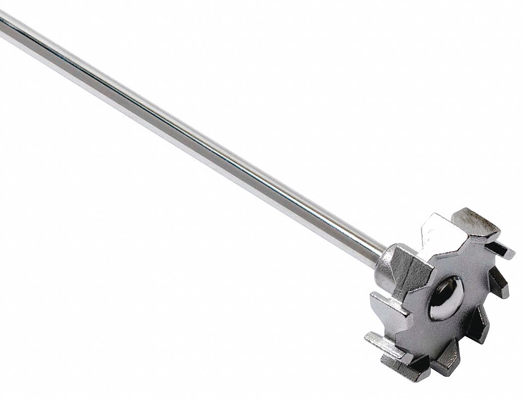 Stirring Shaft: Stirring Shaft, 1/4 in Shaft Dia, 15 3/4 in Shaft Lg, Turbine