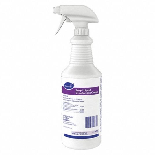 DIVERSEY, Trigger Spray Bottle, 32 oz Container Size, Disinfectant ...