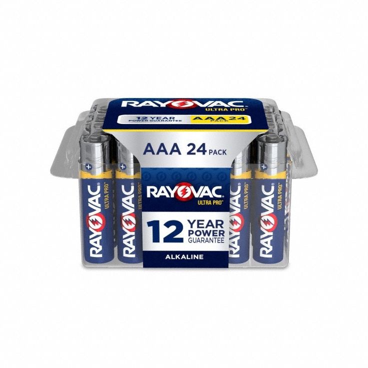 BATTERY, AAA, EVERYDAY, ALKALINE, 1.5V DC, ULTRAPRO, 24 PK