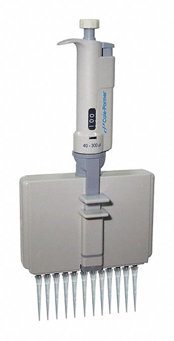 Adjustable Volume Pipette: 5 to 50uL, 8 Channel