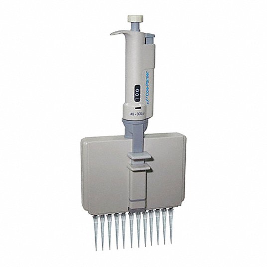 Adjustable Volume Pipette: 10 to 100uL, 12 Channel