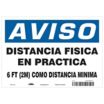 Spanish - Notice - Physical Distancing In Practice Sign