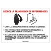 Spanish - Reduce Disease Transmission Sign