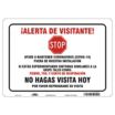 Spanish - Visitor Alert - Stop Sign
