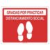 Spanish - Thank You For Practicing Social Distancing Floor Sign