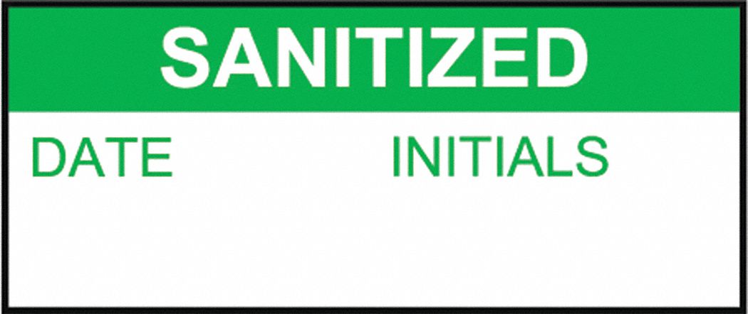 Write-on Safety Label: 5/8 in x 1 1/2 in Nominal Sign Size, 0.003 in Thick, Polyester, White, 364 PK