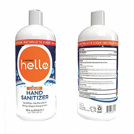 Hand Sanitizer: Squeeze Bottle, Liquid, 32 oz Size, Unscented, Sanitize, Sanitizing, 16 PK