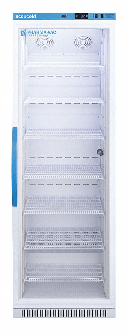 Refrigerator: 15 cu ft, Upright, 2°C to 8°C, 24 3/8 in Overall Dp, 23 3/8 in Overall Wd