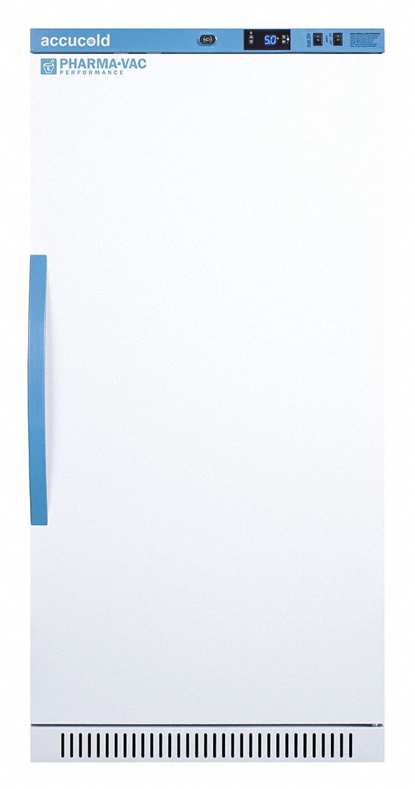 Refrigerator: 8 cu ft, Upright, 2°C to 8°C, 24 3/8 in Overall Dp, 23 3/8 in Overall Wd