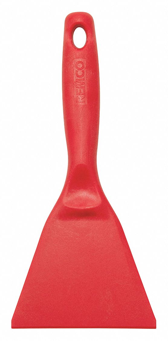 Hand Scraper: Fiberglass, 4 in Blade Lg, 4 in Overall Lg, Fiberglass, FDA Compliant