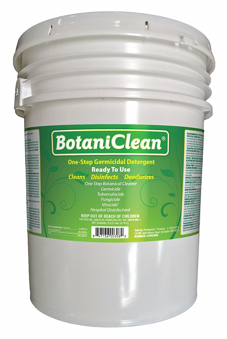BOTANICLEAN Germicidal Detergent Bucket, 5 gal Container Size, Ready