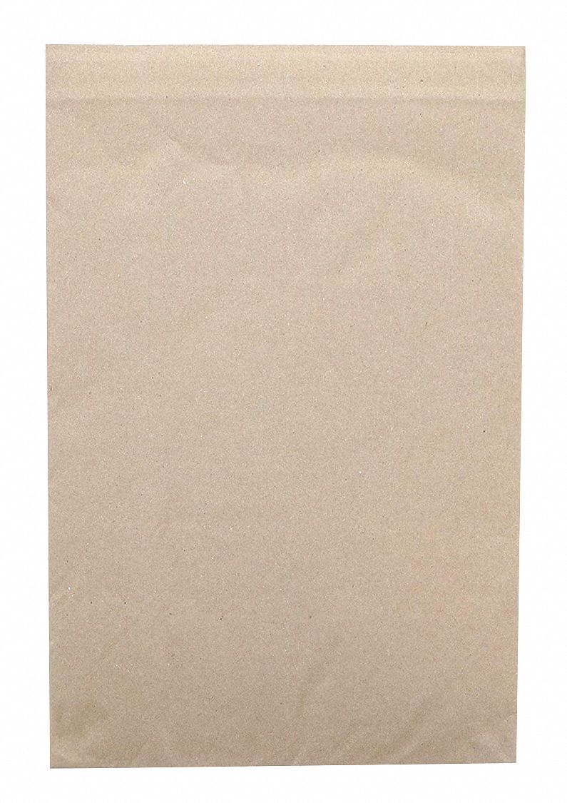 Padded Mailer: 9 1/4 in x 13 in, 9 1/2 in x 14 1/2 in, #4, Recycled Macerated Padding, Kraft, 100 PK