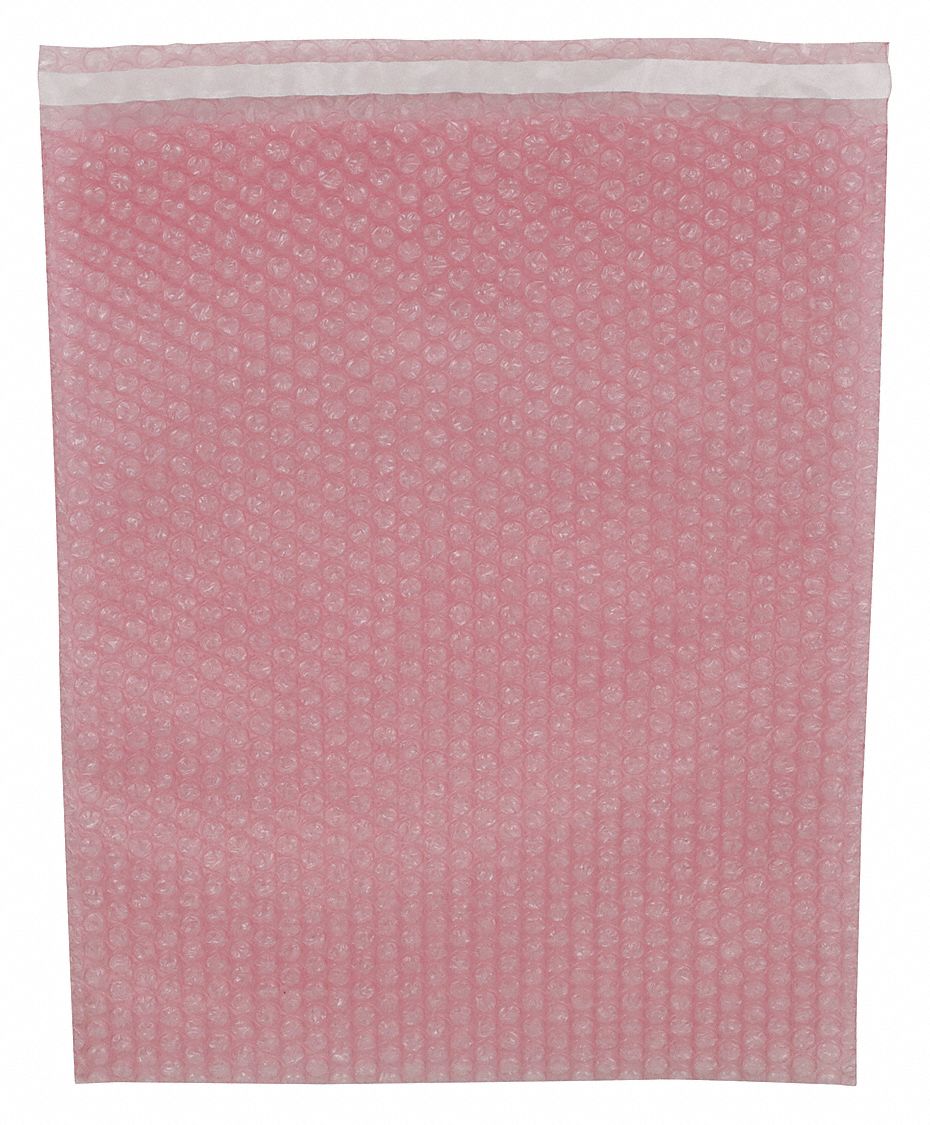 GRAINGER APPROVED AntiStatic Bubble Bag, SelfSealing, Bubble Size 3/