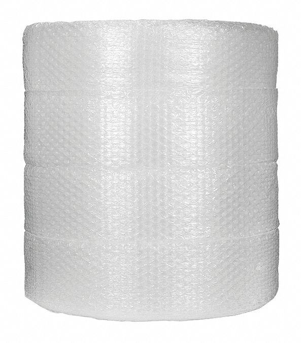 BUBBLE WRAP Bubble Rolls, NonPerforated, Roll Width 48 in, Roll Length