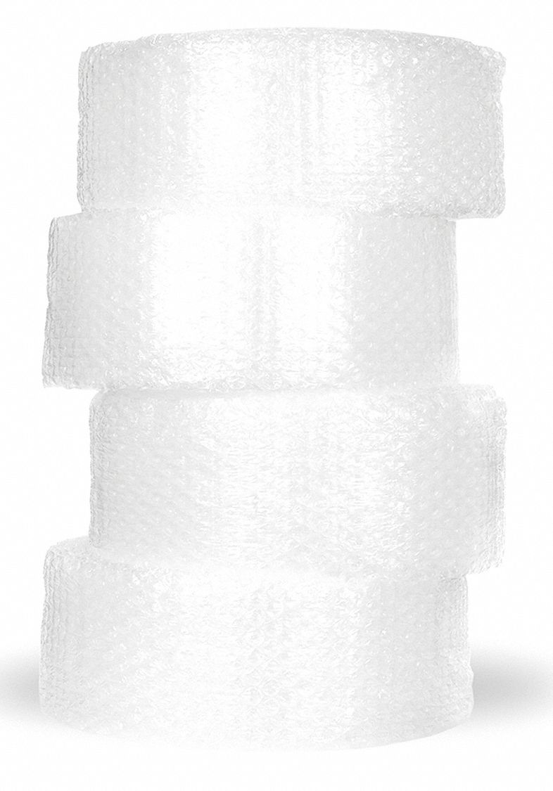 BUBBLE WRAP, 1/2 in Bubble Size, 12 in Roll Wd, Bubble Rolls 787PR6