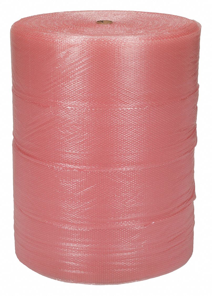 Bubble Rolls: 3/16 in Bubble Size, 12 in Roll Wd, 750 ft Roll Lg, Anti-Static, Perforated, 4 PK