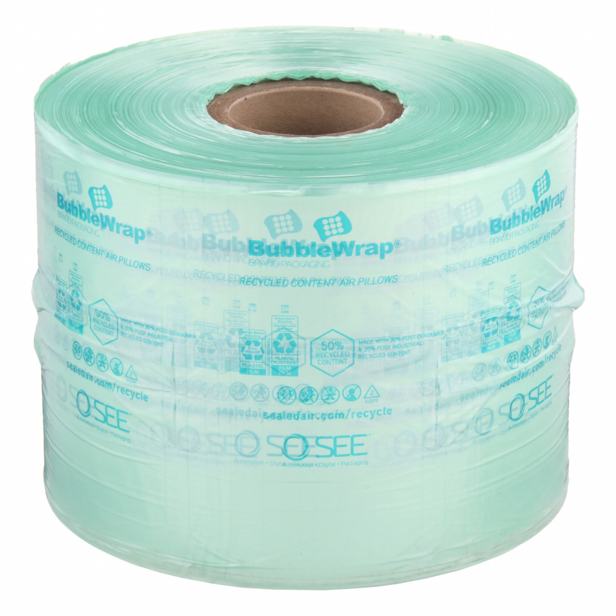Air Pillow Packaging Film: 8 in Roll Wd, 5, 900 ft Roll Lg