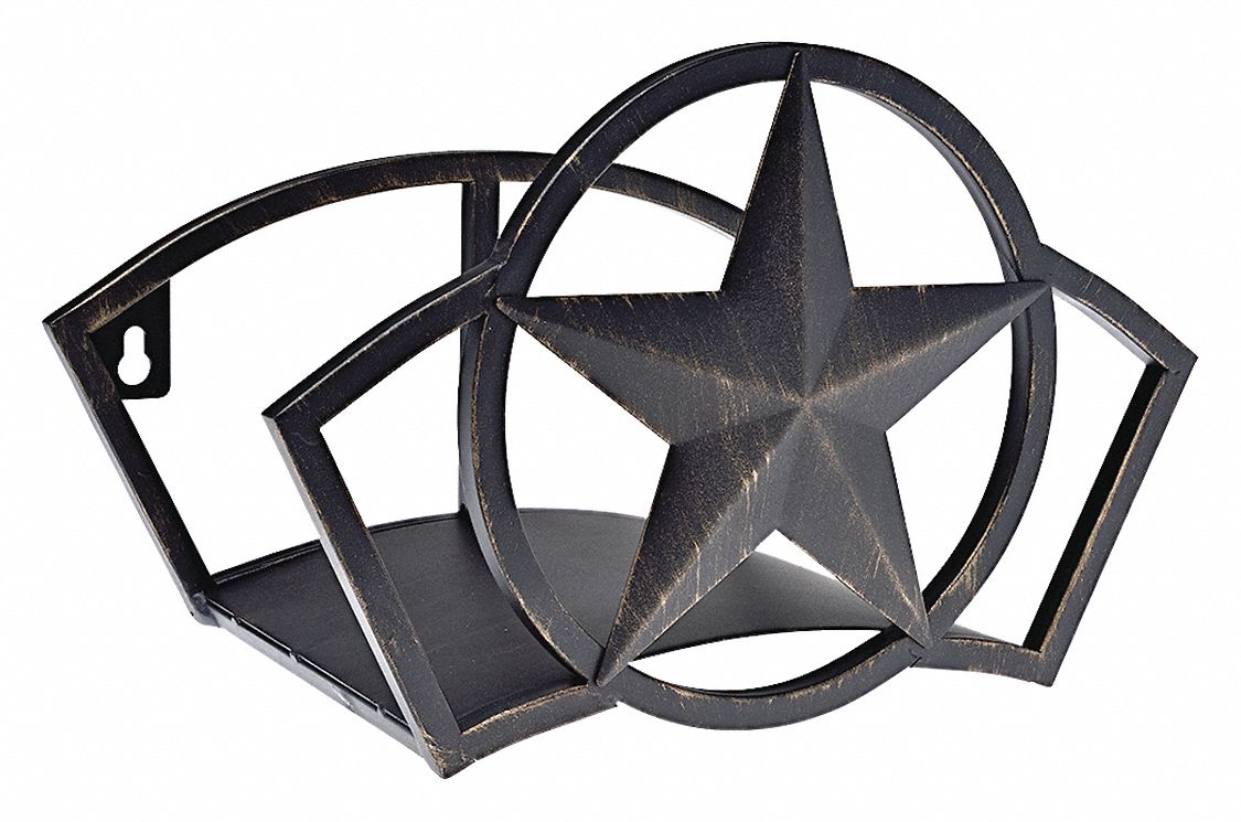 Garden Hose Hanger: 125 ft (5/8 in I.D.), Steel, Bronze, 11 3/4 in L x 7 1/2 in W x 7 5/8 in H