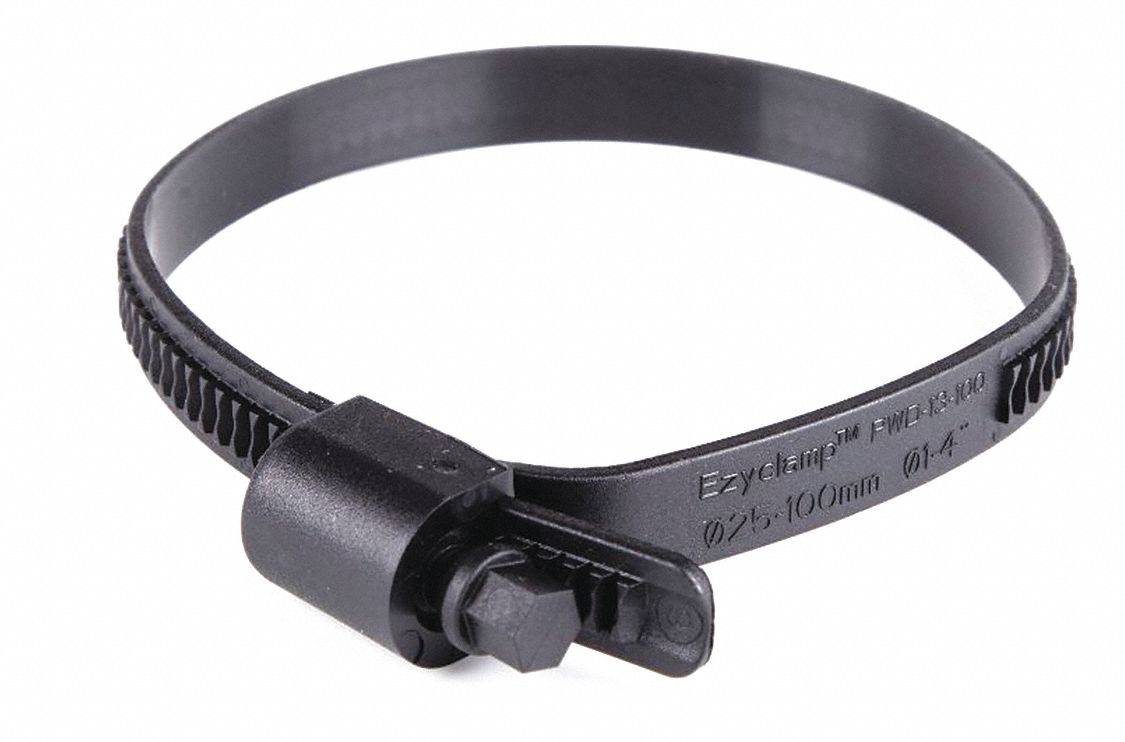 Plastic Worm Drive Hose Clamp,Hex Screw Grainger