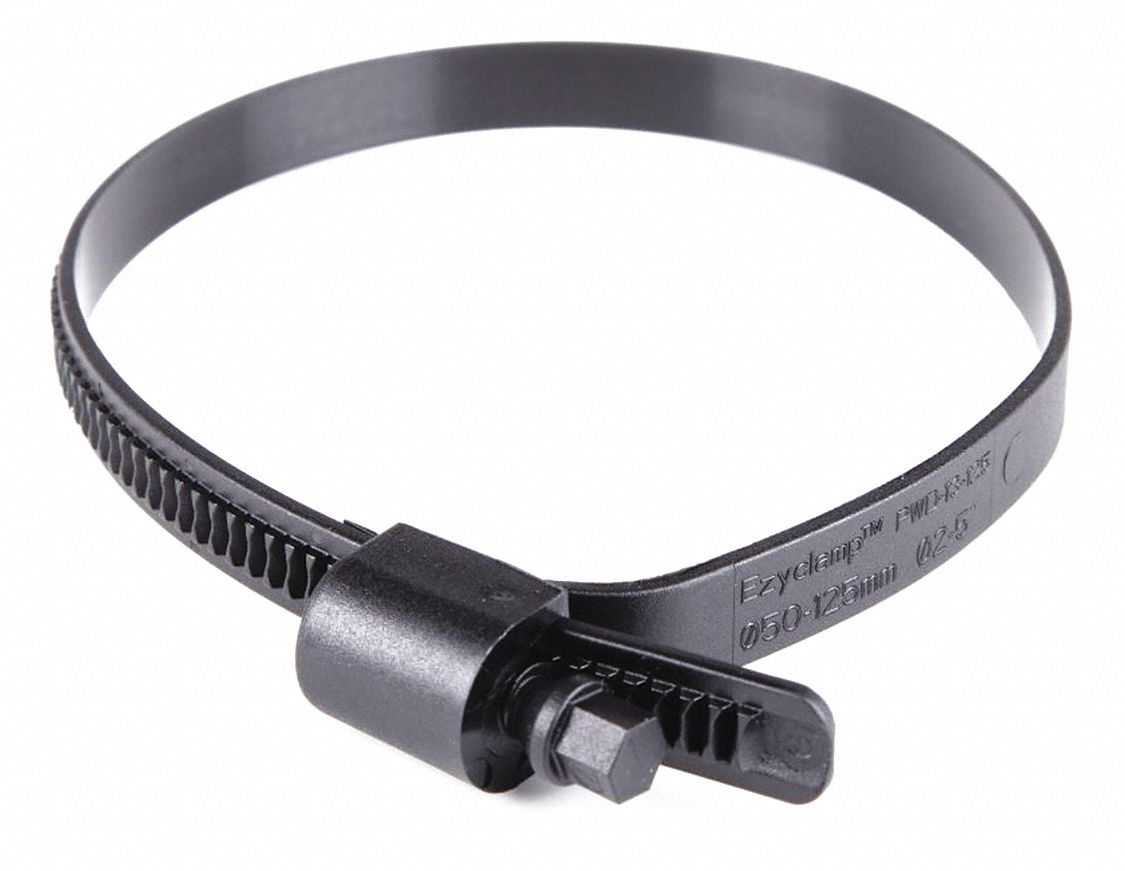 Plastic Worm Drive Hose Clamp,Hex Screw Grainger