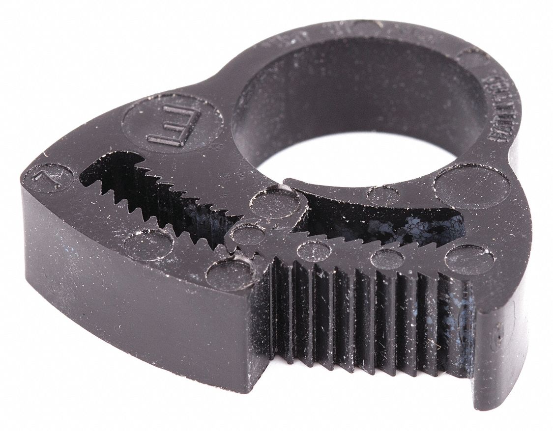 Nylon, Black, Hose Clamp 56LW30HCEPA66BK Grainger