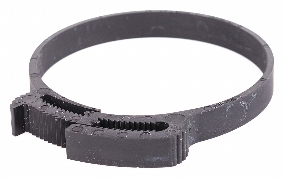 Snap-Hose Clamp, Black, 2.77"Max ID, PK10