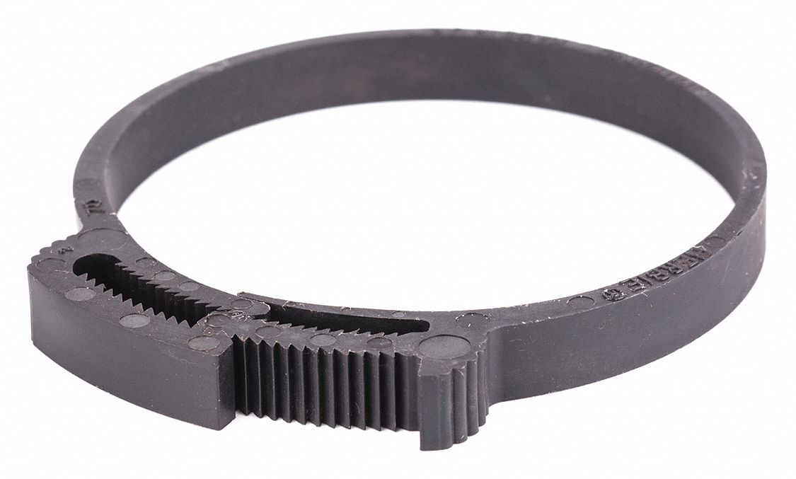 GRAINGER APPROVED HOSE CLAMP,BLACK,0.358" W Snap Grip Hose Clamps