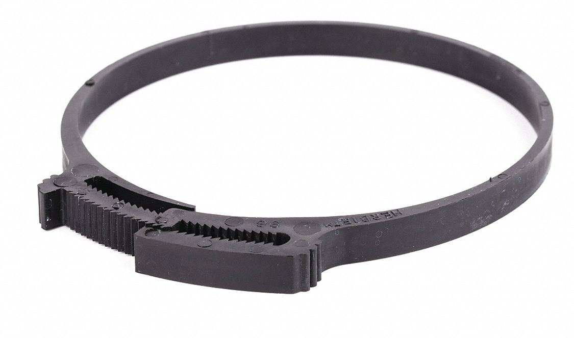 Hose Clamp, Black, 0.335" W, PK10