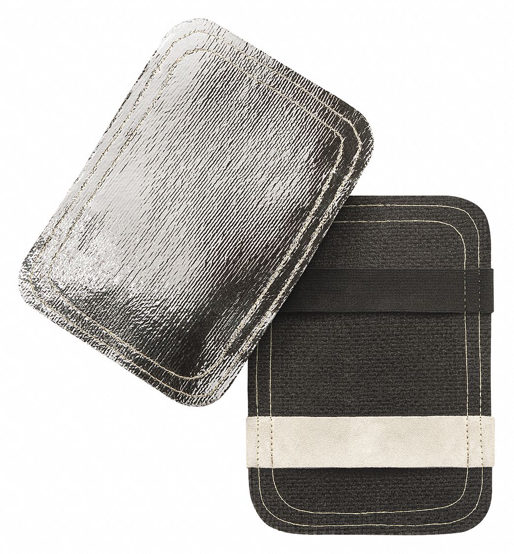 STEINER INDUSTRIES Glove Back-Aluminized Hand Pad: Fiberglass, Fiberglass, 7 1/2 in Lg, 5 1/2 in Wd