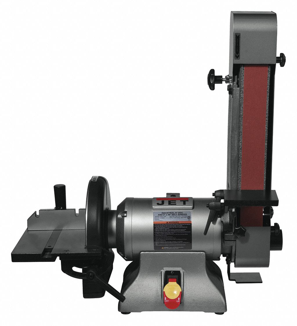 JET Belt and Disc Sander: For Metal, 115 V, Single-Phase, 1 hp, 2 in x 48  in Belt, 9 in Disc, 45°