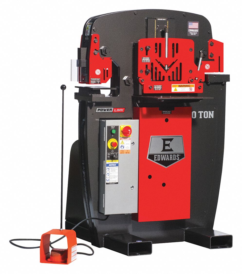 EDWARDS, 460V AC /Three-Phase, 4 Stations, Ironworker - 56LZ76|ED9-IW50 ...