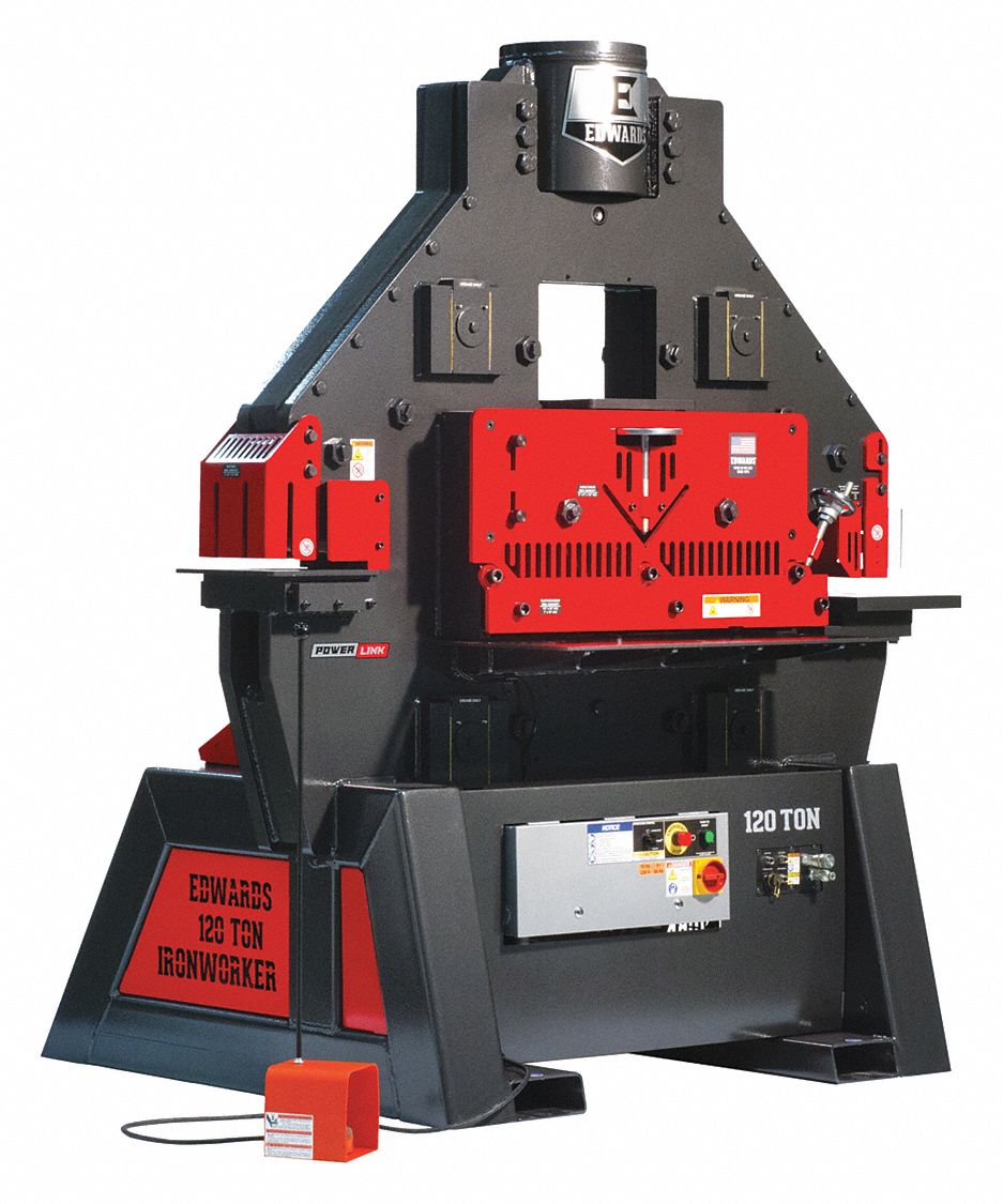 Ironworker: 460V AC /Three-Phase, 5 Stations, 120 Tonf Hydraulic Force, 40 A Current