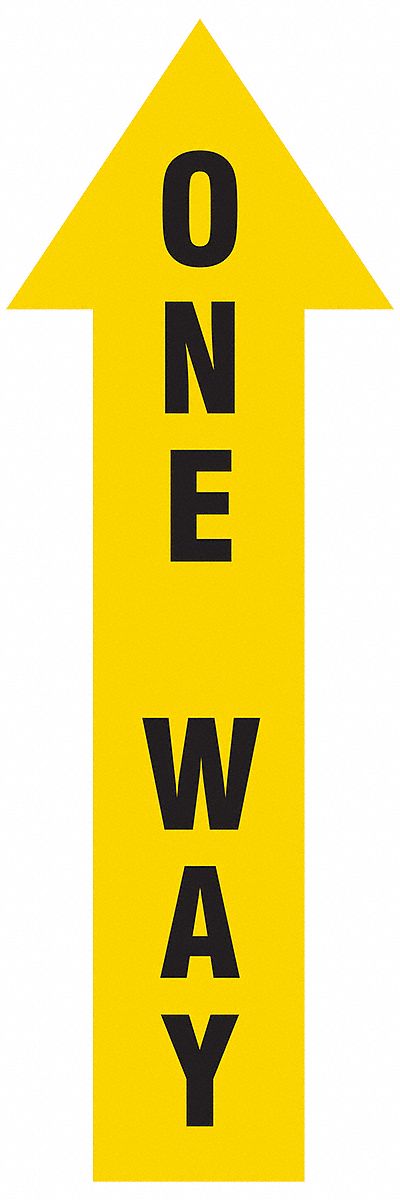 Safety Sign: 12 in x 4 in Nominal Sign Size, 0.004 in Thick, Adhesive Surface Sign Mounting, Plastic