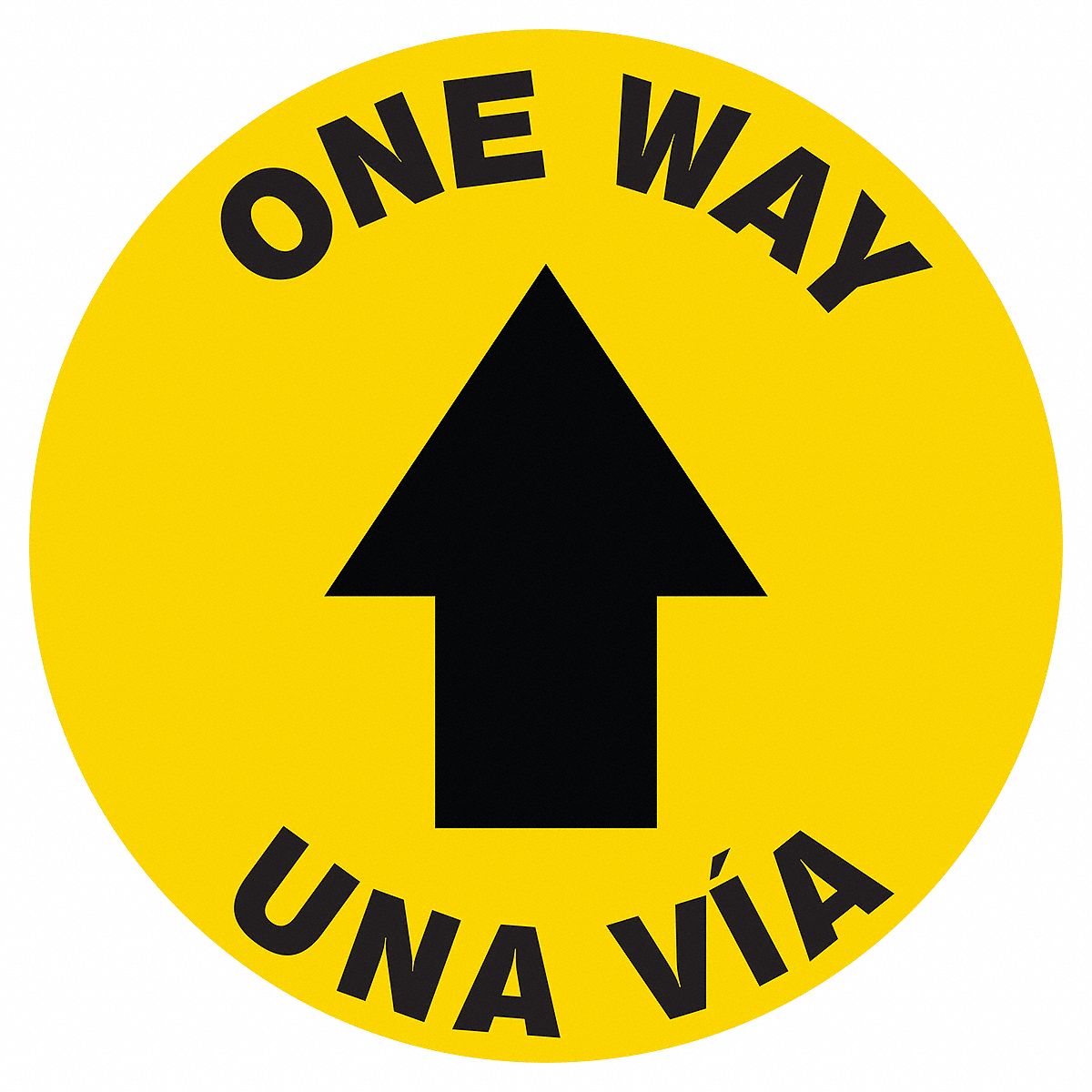 Safety Sign: 12 in x 12 in Nominal Sign Size, 0.004 in Thick, Adhesive Surface Sign Mounting, Yellow