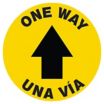 Bilingual Spanish - One Way Floor Sign