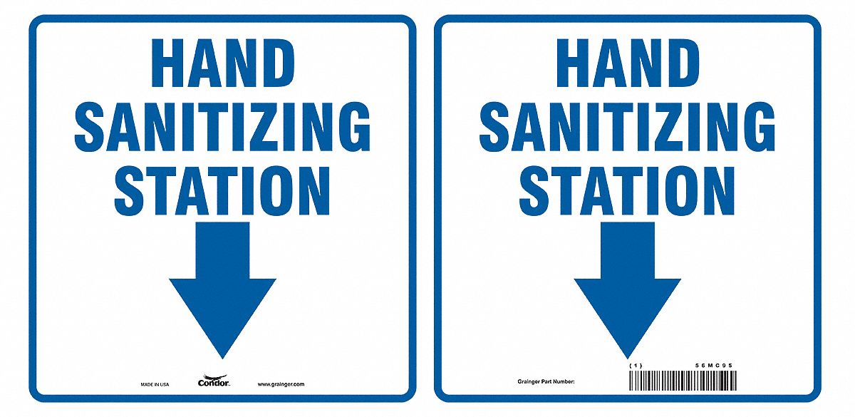 Projecting Sign: 7 in x 7 in Nominal Sign Size, 0.06 in Thick, With Mounting Holes Sign Mounting