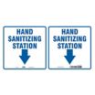Hand Sanitizing Station Projecting L Sign