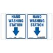 Hand Washing Station Projecting V Sign