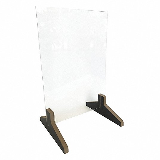 Countertop Sneeze Guard: 23 in Ht, 5/64 in Thick, 15 in Wd