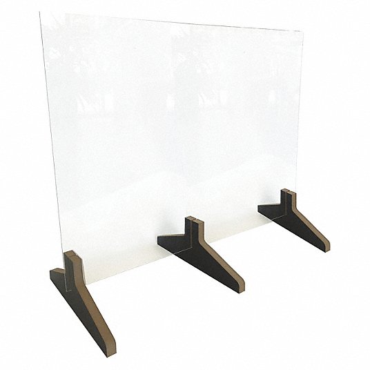 Countertop Sneeze Guard: 24 in Ht, 5/64 in Thick, 30 in Wd