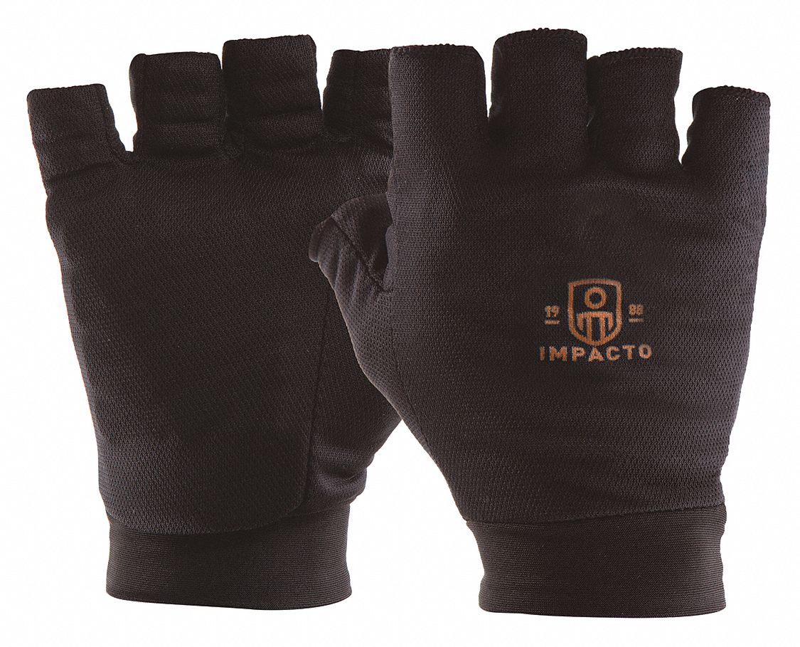 Fingerless, Jersey Cotton, AntiVibration Glove 56MD66BG50520 Grainger