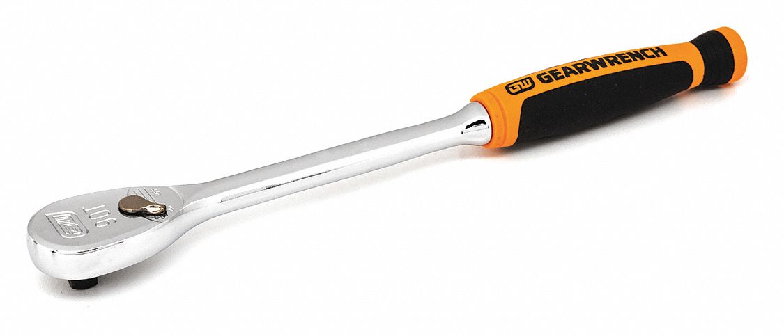 Hand Ratchet, Drive 1/4", Uninsulated, 8" L